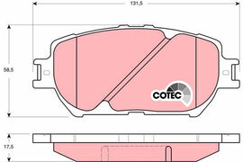 KIT PLAQUETTES TRW AV TOYOTA CAMRY 2001-->