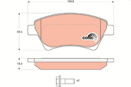 KIT PLAQUETTES TRW AV KANGOO MEGANE II SCENIC