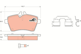 KIT PLAQUETTES TRW AV MERCEDES A E169