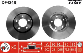 PAIRE DISQUE/FREIN: AV CHEVROLET /CHRYSL