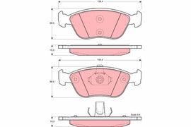 KIT PLAQUETTES TRW AV VOLVO 850 C70 S70 V70 CX70