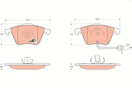 KIT PLAQUETTES AV AUDI A6 2004--&gt;