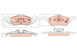 KIT PLAQUETTES TRW AV FORD FOCUS 98 -->