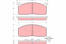 KIT PLAQUETTES TRW AV TOYOTA HILUX I PICKUP