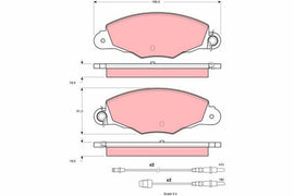 KIT PLAQUETTES AV CITROEN XANTIA XM