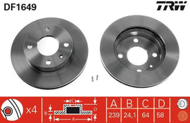 DISQUE DE FREIN AR : NISSAN BLUEBIRD