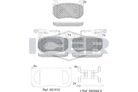 KIT PLAQUETTES TRW AV ALFA ROMEO