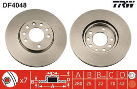 PAIRE DISQUE/FREIN: AV/V. OPEL ASTRA