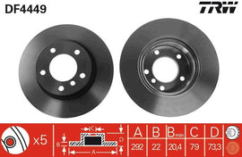PAIRE DISQUE/FREIN : AV. BMWE90