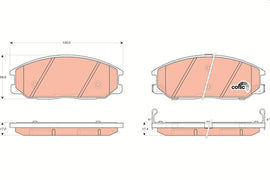 KIT PLAQUETTES AV HYUNDAI H1 SANTA-FE SSANGYONG