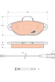 KIT PLAQUETTES TRW AV FIAT 500 PANDA FORD KA