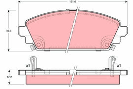 KIT PLAQUETTES AV HONDA ACCORD CIVIC 1998-->