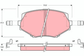 KIT PLAQUETTES AV MAZDA MX-5  I II