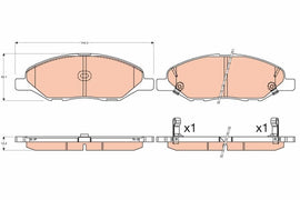 KIT PLAQUETTES TRW AV NISSAN MICRA III NOTE TIIDA