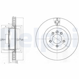 DISQUE FREIN DELPHI AV RANGE ROVER