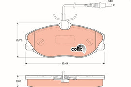 KIT PLAQUETTES AV PEUGEOT 406 1.9/2.0