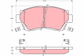 KIT PLAQUETTES AV TOYOTA CAMRY, CELICA