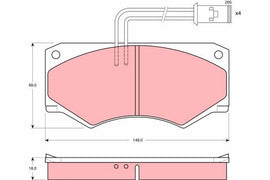 KIT PLAQUETTES AV IVECO DAILLY I II