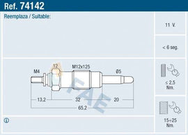 BOUGIE DS056: 11V.   AX. & FORD ESCORT
