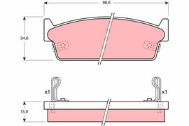 KIT PLAQUETTES TRW AR INFINITI M30
