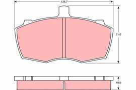 KIT PLAQUETTES AV LANDROVER 90 110