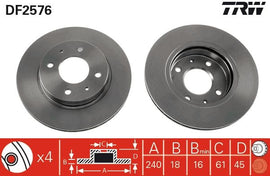 PAIRE DISQUE/FREIN AV. : NISSAN SENNY