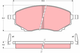 KIT PLAQUETTES AV MAZDA SERIE E, MPV