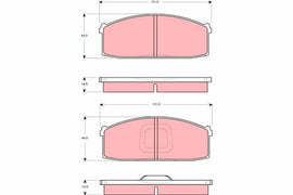 KIT PLAQUETTES TRW AV NISSAN BLUEBIRD 80--&gt;