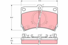 KIT PLAQUETTES AV MAZDA 323 II III