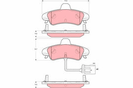 KIT PLAQUETTES TRW AR FORD MONDEO 96-->