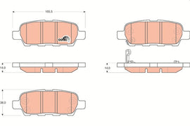 KIT PLAQUETTES TRW AR NISSAN MURANO QASHQAI