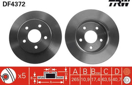 PAIRE DISQUE/FREIN: AR FORD FOCUS C-MAX