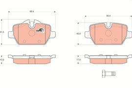 KIT PLAQUETTES TRW AR BMW1 E81 E87 F20 3 E90 E92