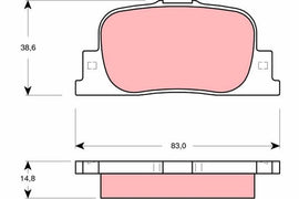 KIT PLAQUETTES AR TOYOTA CAMRY 1996--&gt;