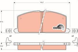 KIT PLAQUETTES AV TOYOTA CAMRY COROLLA 1985-->
