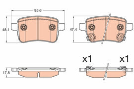 KIT PLAQUETTES TRW AR FIAT 500L