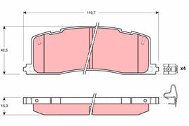 KIT PLAQUETTES AR TOYOTA PRIVIA