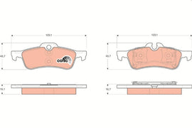 KIT PLAQUETTES TRW AR MINI COOPER R50 R52 R53