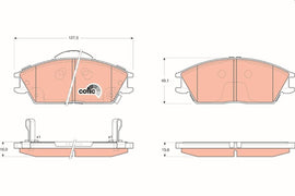 KIT PLAQUETTES AV HYUNDAI ACCENT II 2000--&gt;