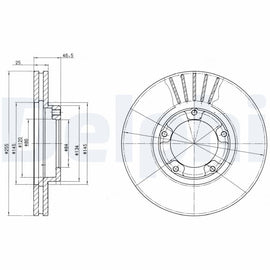 PAIRE DISQUE DELPHI AV : TOYOTA HIACE