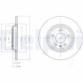 PAIRE DE DISQUE DE FREIN DELPHI AR AUDI A4