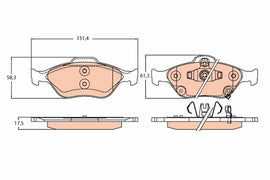 KIT PLAQUETTES AV TOYOTA YARIS