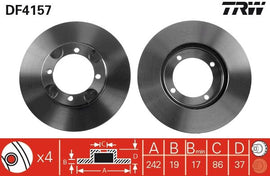 PAIRE DISQUE/FREIN: AV/V. HYUNDAI LANTRA