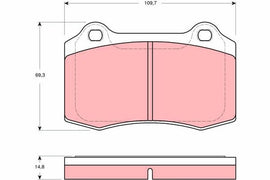 KIT PLAQUETTES TRW AV JAGUAR XJ P208 VOLVO V70