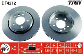 PAIRE DISQUE/FREIN: AR/V. BMWE46