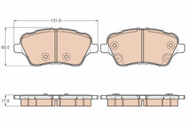 KIT PLAQUETTES TRW AV FORD BMAX VI TRANSIT 2012