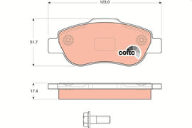 KIT PLAQUETTES TRW AV FIAT PANDA 2003-->