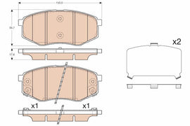 KIT PLAQUETTES AV HYUNDAI IX20 KIA SOUL II 2010--&gt;