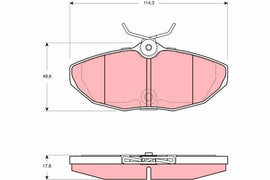 KIT PLAQUETTES TRW AR JAGUAR S-TYPE, XJ