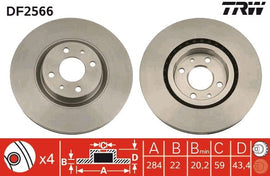 PAIRE DE DISQUE DE FREIN AV FIAT BRAVA